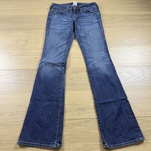 Vintage True Religion Jeans Women 27 Tony Whiskering Boot Low Rise Y2K